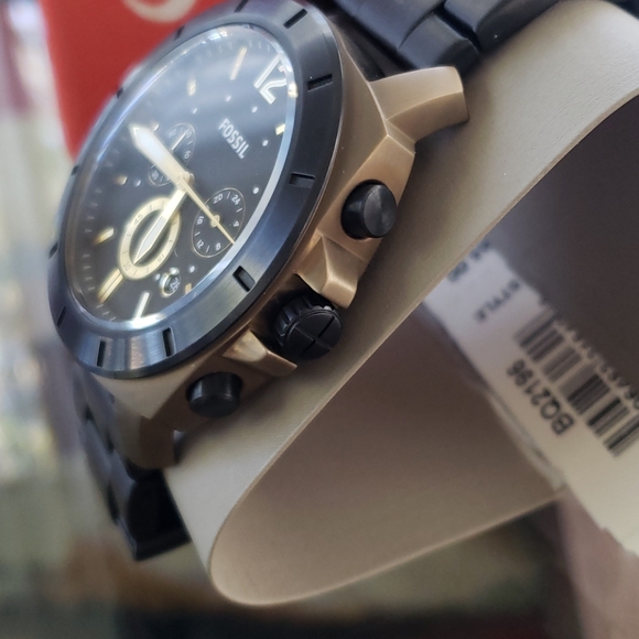 ❌SOLD❌FOSIL PRIVATEER SPORT CRONOGRAF BLACK/GOLD - Picture 10 of 12